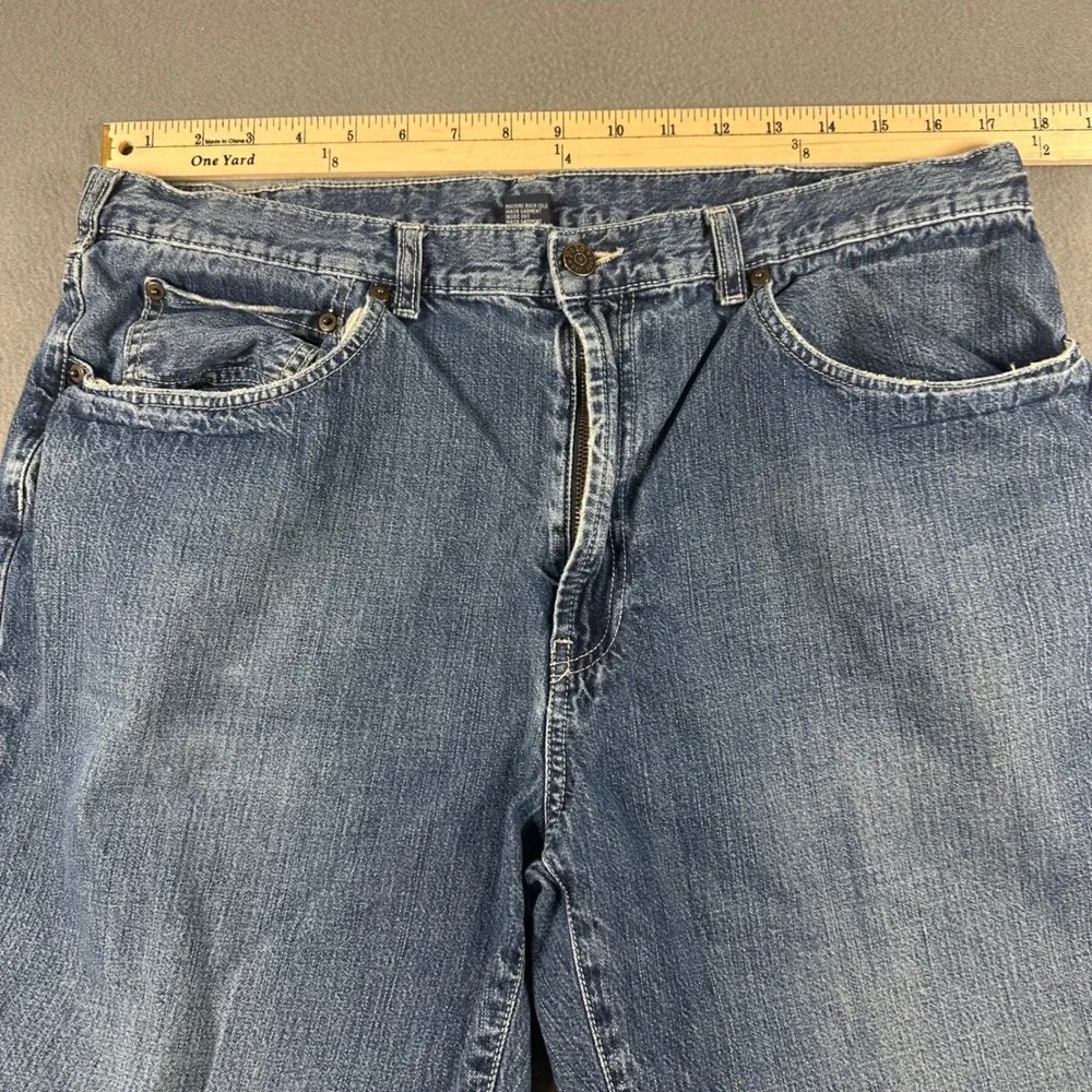 Polo Ralph Lauren Mens Loose Fit Jeans Blue Medium Wash Denim 100% Cotton 36x30